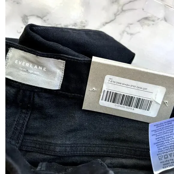 Everlane The Way-High Jean in Coal Black 26 Tall NWT